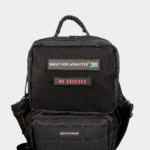 No Excuses Patch Black Back & Red Text