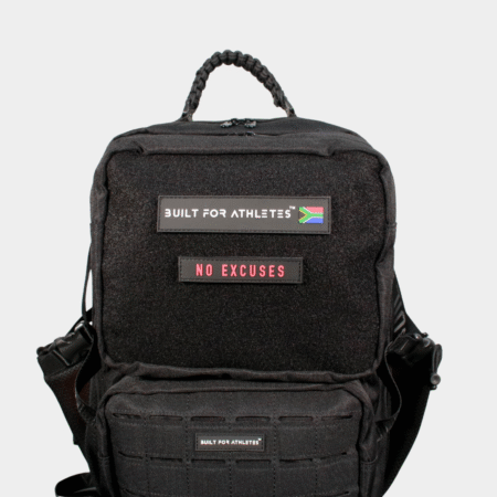 No Excuses Patch Black Back & Red Text