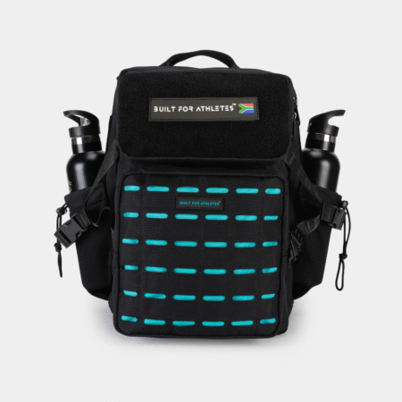 Medium 25L Gym Backpack Black & Aqua