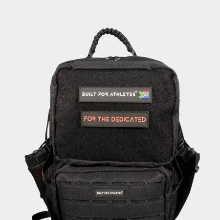 For The Dedicated Patch Black Back & Orange Text