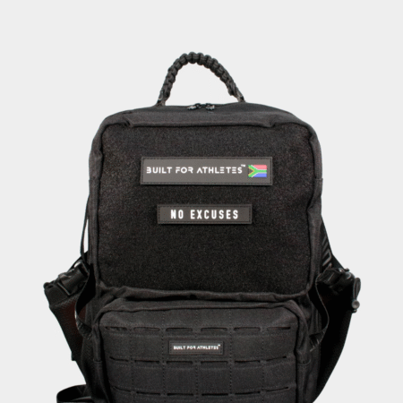 No Excuses Patch Black Back & White Text