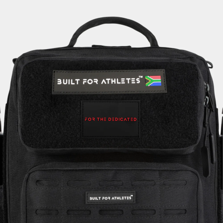 For The Dedicated Patch Black Back & Red Text