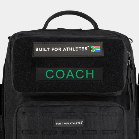 Coach Patch Black Back & Green Text