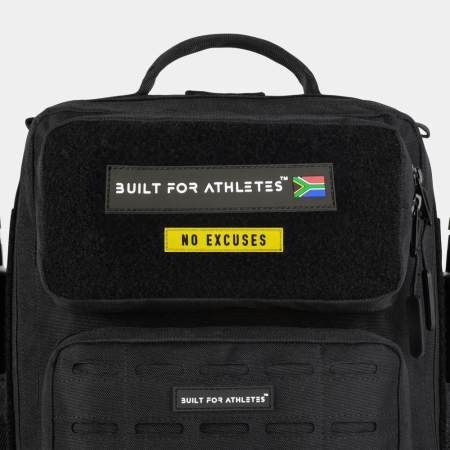 No Excuses Patch Yellow Back & Black Text