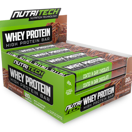 Nutritech Whey Protein Bars Chocolate Mocha Brownie 12 x 68g