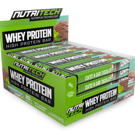 Nutritech Whey Protein Bars Peppermint Crunch 12 x 68g