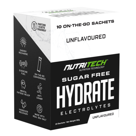 Nutritech Hydrate Electrolytes Unflavoured 10 x 9g Sachet