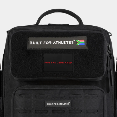 For The Dedicated Patch Black Back & Red Text