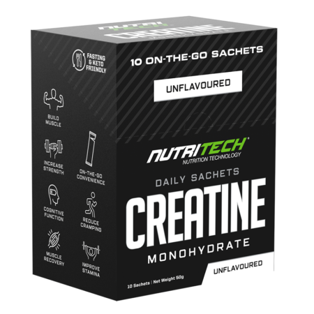 Creatine Monohydrate Sachets Unflavoured & Unsweetened 10 x 9g Sachet