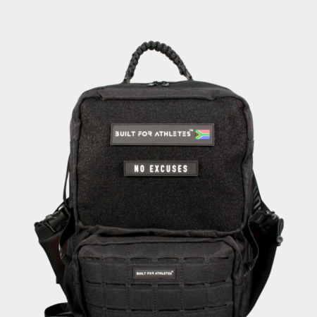 No Excuses Patch Black Back & White Text