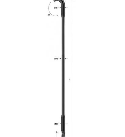 Spoke J-Bend 298mm DB (1.8) Black