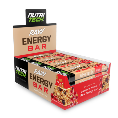 Endurade Raw Energy Bar Cranberry Almond 12 x 45g